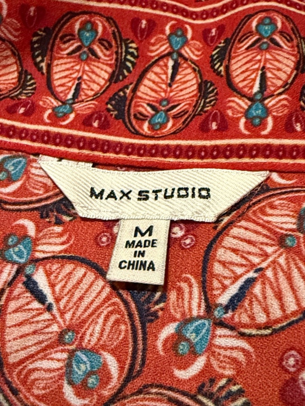 Max Studio Bohemian Red Oversized Floral Printed Two Piece Flowy Loungewear Set - Picture 8 of 8